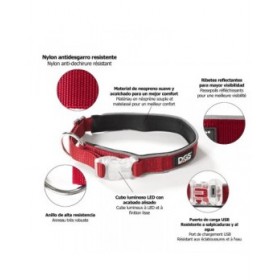 Collare per Cani Dog Gone Smart Rosso 20 Luce