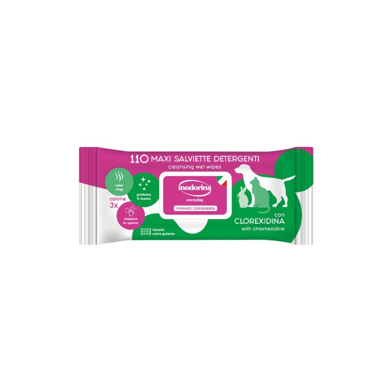 Salviettine Inumidite per Animali Domestici Inodorina Refresh 110 Unità