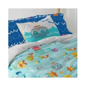 Fodera per cuscino HappyFriday Moshi Moshi Sea Life Multicolore 50 x 30 cm