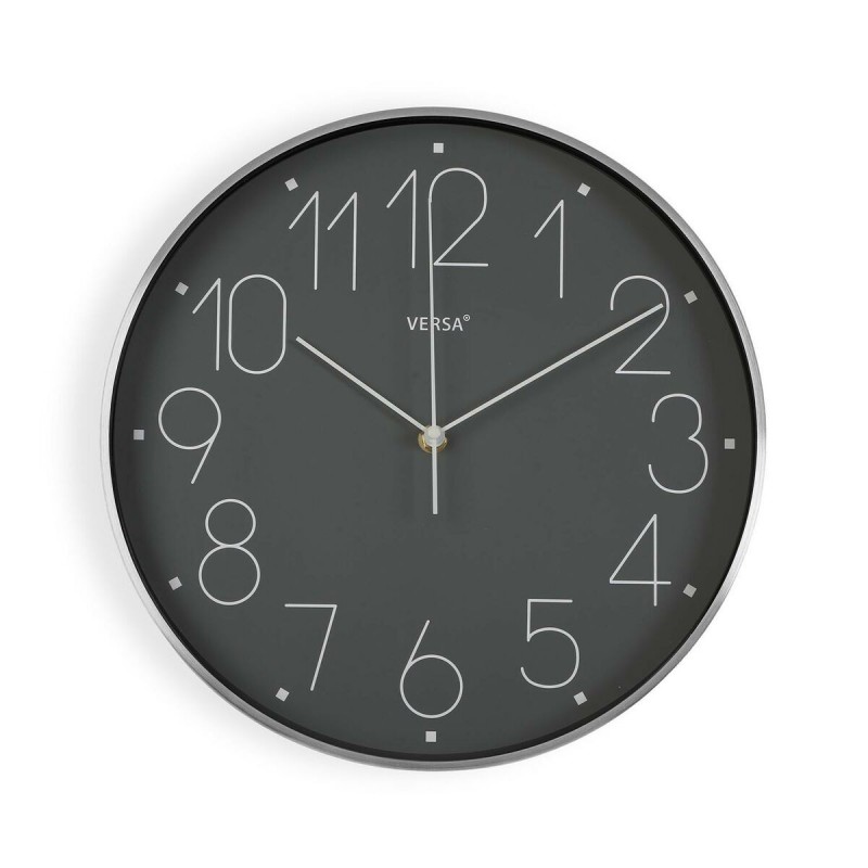 Orologio da Parete Versa Alumin G Grigio Alluminio 4,4 x 25,8 x 25,8 cm