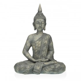 Statua Decorativa Versa Grigio Buddha 19 x 40 x 28 cm Resina