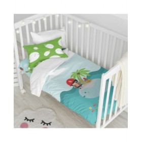 Set di copripiumino HappyFriday Happynois Pirata Multicolore Culla Neonato 2 Pezzi