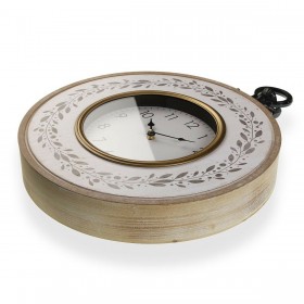 Orologio da Parete Versa Fogli Metallo Legno MDF 50 x 6,5 x 40 cm