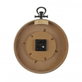Orologio da Parete Versa Fogli Metallo Legno MDF 50 x 6,5 x 40 cm