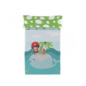 Set di Lenzuola HappyFriday Happynois Pirata Multicolore Singolo 2 Pezzi