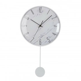 Orologio da Parete Versa Pendolo Metallo Cristallo Legno MDF 4,5 x 56 x 29 cm