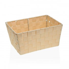 Cestino Versa Beige Tessile 20 x 15 x 30 cm