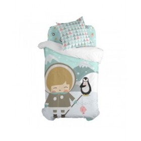 Set di copripiumino HappyFriday Happynois Skymo Day Multicolore Singolo 2 Pezzi