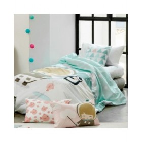 Set di copripiumino HappyFriday Happynois Skymo Day Multicolore Singolo 2 Pezzi