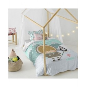 Set di copripiumino HappyFriday Happynois Skymo Day Multicolore Singolo 2 Pezzi