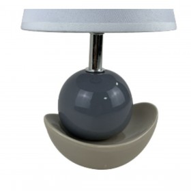 Lampada da tavolo Versa Noela Grigio Ceramica 15 x 25 x 12 cm