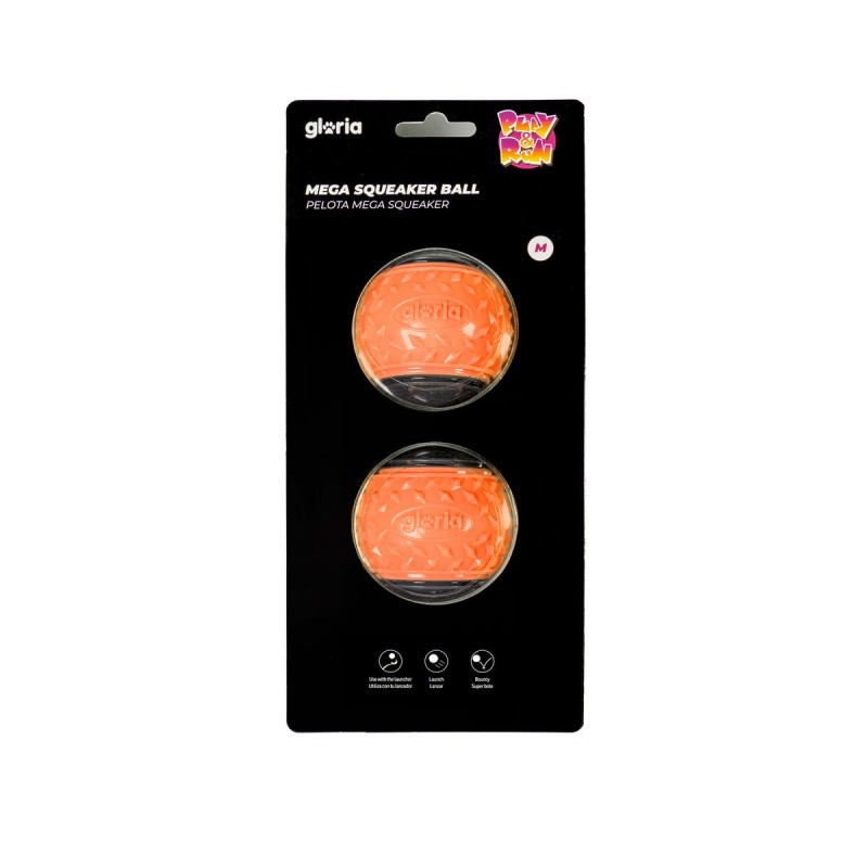 Palla per Animali Domestici Gloria PLAY AND RUN Arancio TPR M 6,35 cm 2 Unità