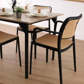 Sedia Versa Venus Nero 58 x 81,5 x 55 cm (4 Unità)
