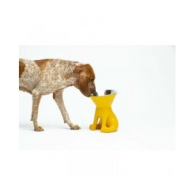 Ciotola per cani United Pets Elisabeth Yellow Acciaio inossidabile Polietilene 1 L
