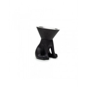 Ciotola per cani United Pets Up Elisabeth Nero Acciaio inossidabile Polietilene 1 L