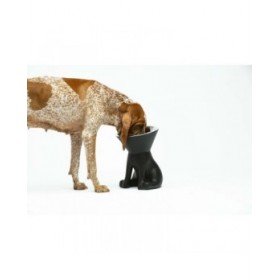 Ciotola per cani United Pets Up Elisabeth Nero Acciaio inossidabile Polietilene 1 L