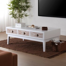 Tavolino da Caffè Versa Sira Pino Legno MDF 60 x 41 x 110 cm
