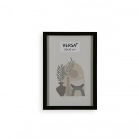 Portafoto Versa Nero Legno MDF Vintage 1,2 x 32 x 22 cm