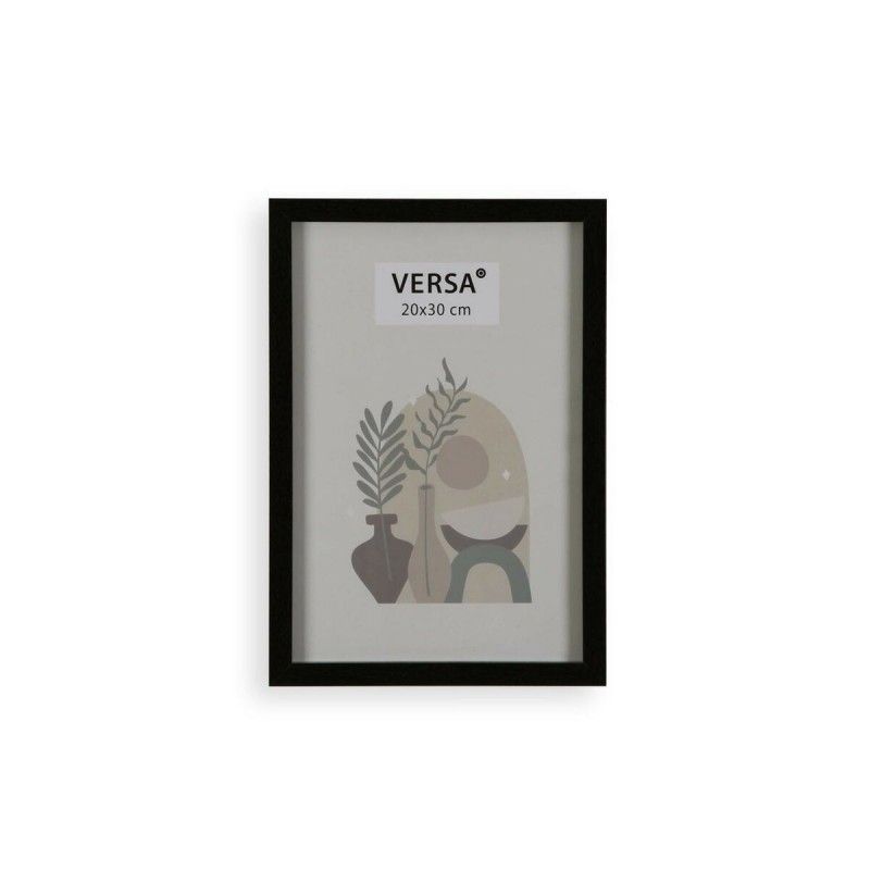 Portafoto Versa Nero Legno MDF Vintage 1,2 x 32 x 22 cm
