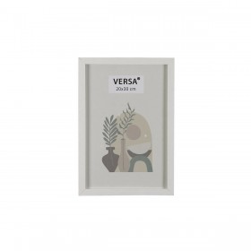 Portafoto Versa Bianco Legno MDF Vintage 1,2 x 32 x 22 cm