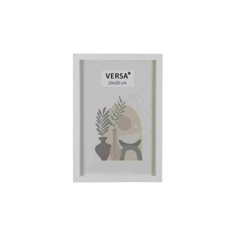 Portafoto Versa Bianco Legno MDF Vintage 1,2 x 32 x 22 cm