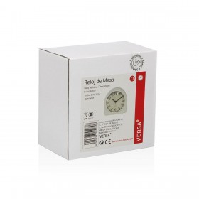 Orologio da Tavolo Versa Luxa Bianco Plastica 5,8 x 10 x 10 cm