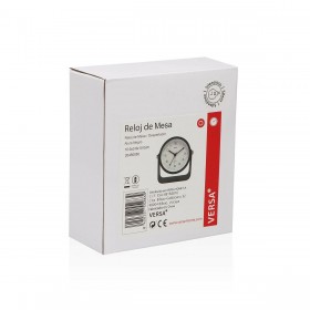 Orologio da Tavolo Versa Alura Nero Plastica 4,1 x 10 x 10 cm
