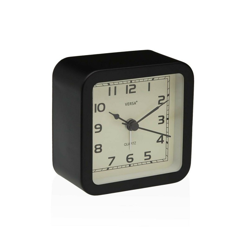 Orologio da Tavolo Versa Alvo Nero Plastica 4,5 x 8,5 x 8,5 cm