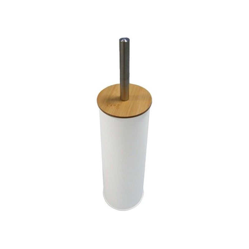 Scopino per il Bagno Versa Bianco Metallo Bambù 38,4 cm