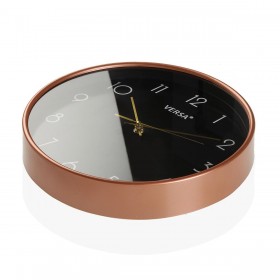 Orologio da Parete Versa Nero Plastica 4 x 30 x 30 cm