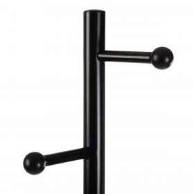 Appendiabiti da parete Versa Nero Legno Metallo Minimalista 28 x 170 x 28 cm