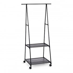 Appendiabiti con ruote Nero Metallo (85 x 45 x 157 cm)