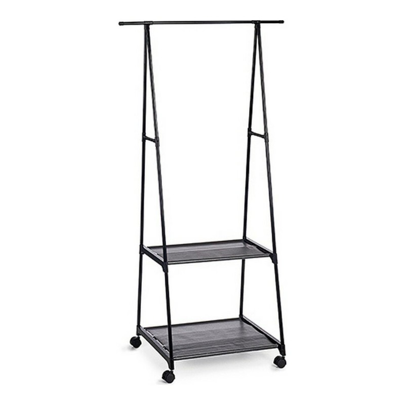 Appendiabiti con ruote Nero Metallo (85 x 45 x 157 cm)