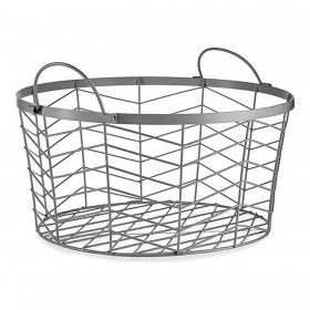 Set di Cesti Argentato Metallo 40 x 18 x 40 cm (3 pcs)