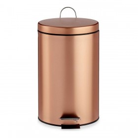 Cestino a pedale Metallo Rame Plastica 7 L (20,5 x 30,5 x 26 cm)