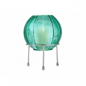 Vaso Azzurro Sfera 14,5 x 19,5 x 14,5 cm Argentato Metallo Vetro
