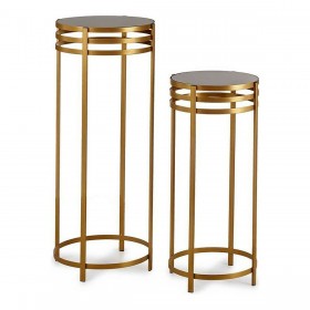 Set di 2 tavoli Nero Dorato (2 pcs)