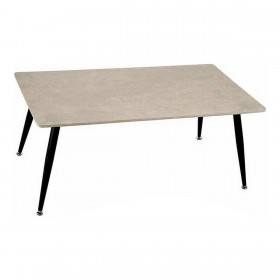 Tavolino da Caffè Bianco Nero Pietra Metallo Melammina Legno MDF