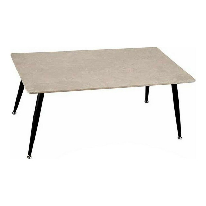 Tavolino da Caffè Bianco Nero Pietra Metallo Melammina Legno MDF