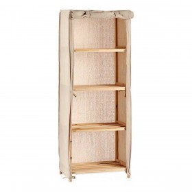 Scaffale Beige Legno Stoffa (30 x 113 x 42 cm)