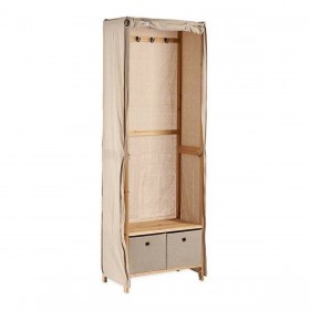 Appendiabiti Beige Legno Stoffa (31,5 x 58 x 168 cm)