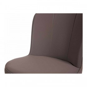 Poltrona Viola Conchiglia Ecopelle Acciaio (53 x 88 x 67 cm)