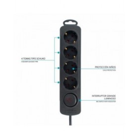 Multipresa con 4 Prese con Interruttore TM Electron 3680 W