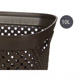 Cesto Marrone Plastica 10 L 24 x 17 x 35 cm