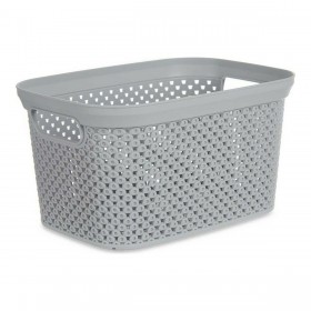 Cesto Grigio Plastica 3 L 16,5 x 12,5 x 23 cm