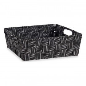 Cestino Nero Stoffa 23 x 8 x 27 cm