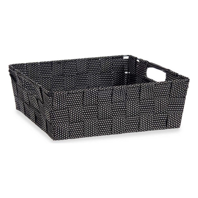 Cestino Nero Stoffa 23 x 8 x 27 cm