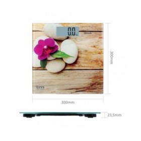 Bilancia Digitale da Bagno TM Electron Zen Marrone Slim (23 mm)