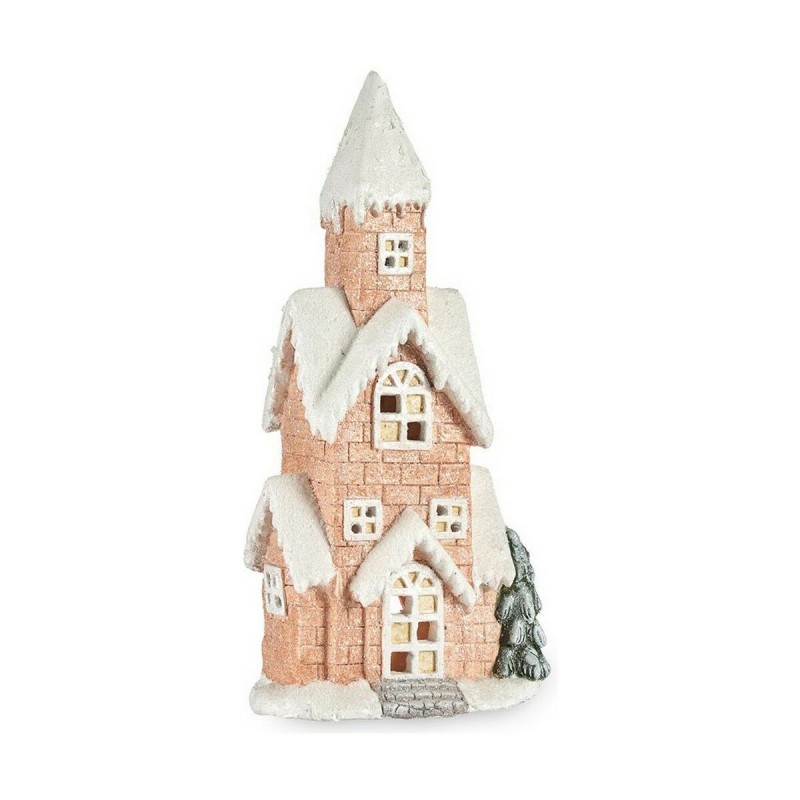 Statua Decorativa Casa Natale Luce LED Musica Rosa Bianco Verde Beige Magnesio 25 x 52 x 15 cm