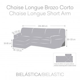 Rivestimento per chaise longue a braccio corto sinistra Eysa ROC Marrone 120 x 120 x 360 cm